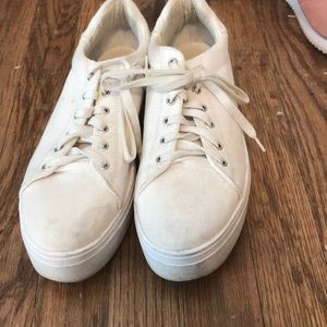 Asos white platform sneakers